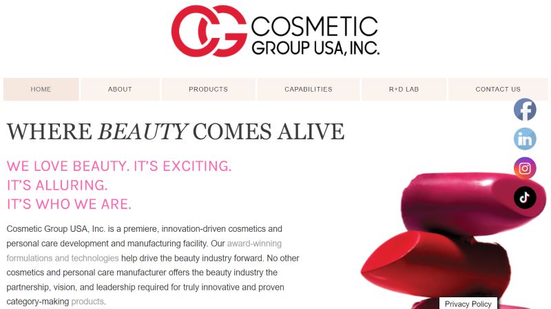 COSMETIC GROUP USA capture